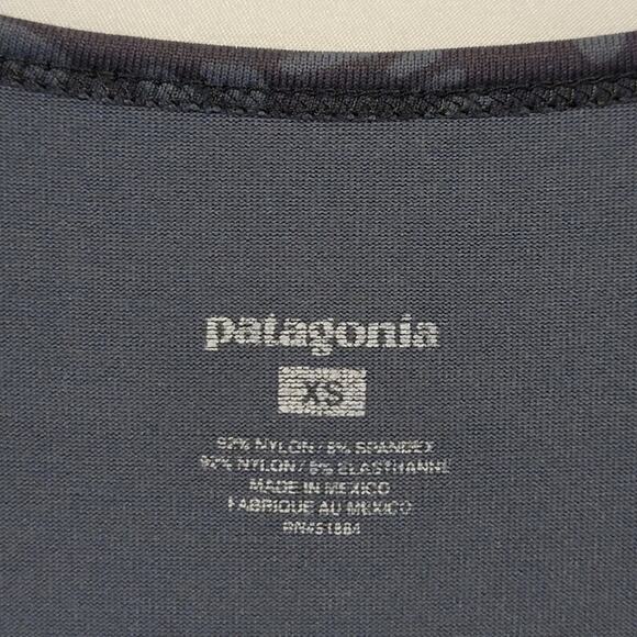 Patagonia Bandha Gray Floral Scoop Neck Sleeveless Activewear Tank Top XS - Picture 6 of 9